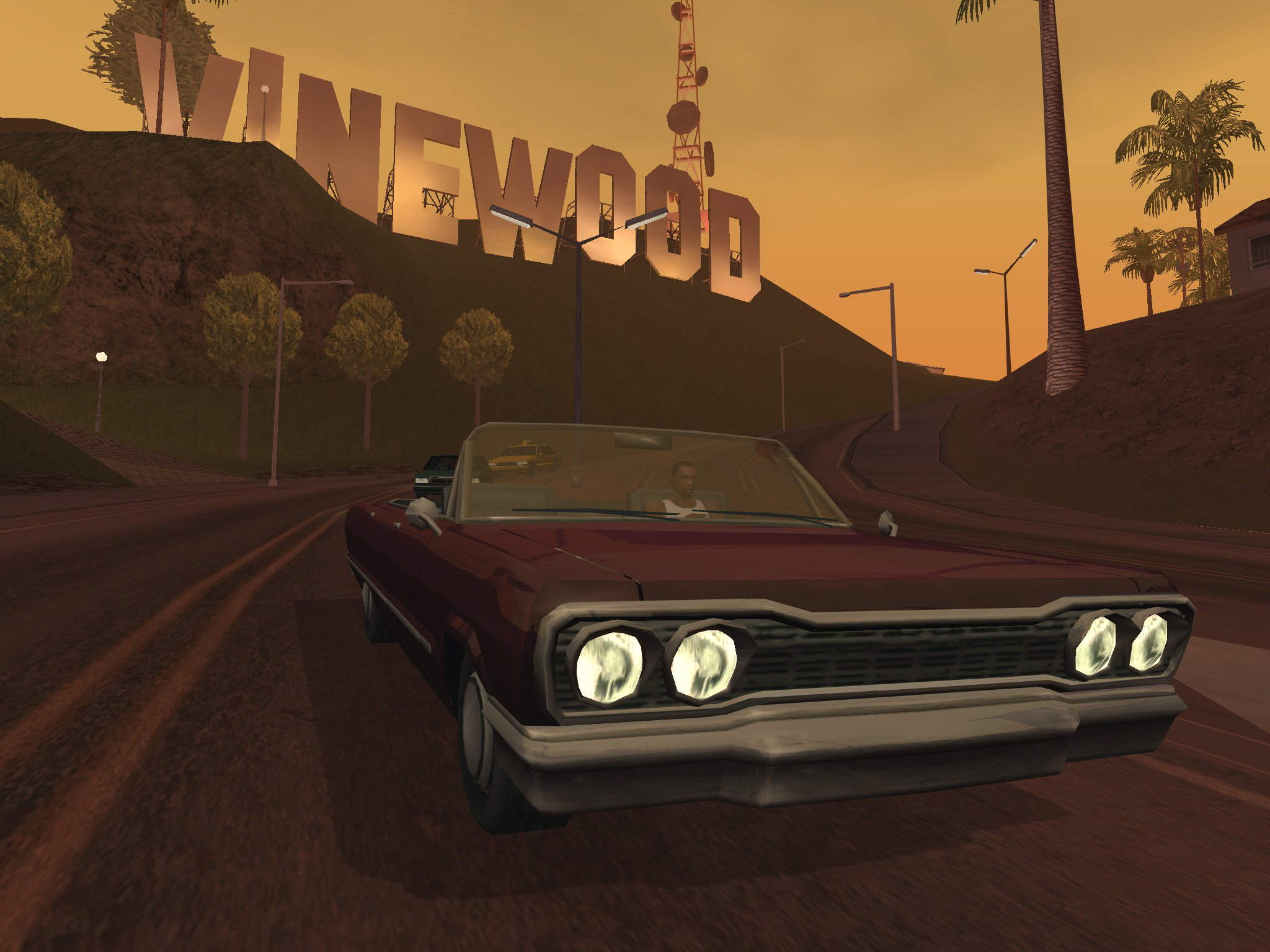 Скриншоты мобильной GTA: San Andreas.